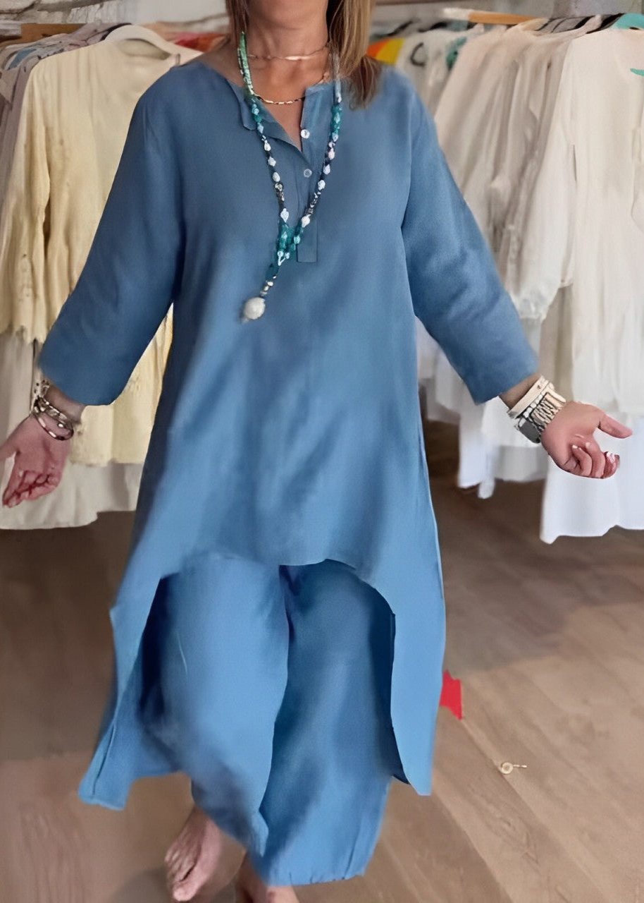 Buksedress i lin