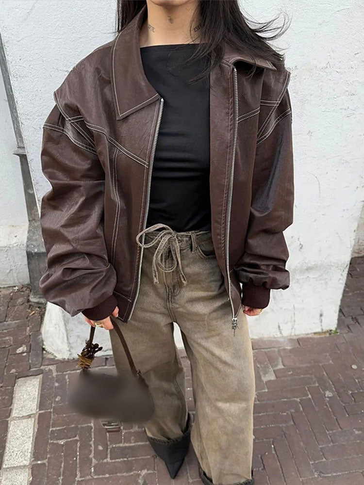 Giacca bomber in pelle Lara – Stile e comfort ultimativi