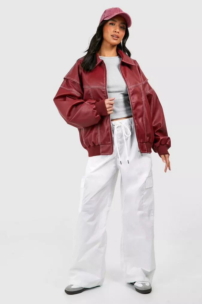 Giacca bomber in pelle Lara – Stile e comfort ultimativi